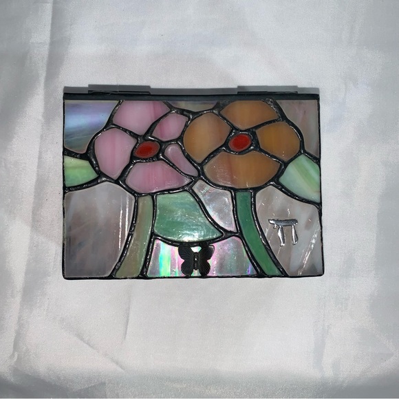 STAINED GLASS Judaica Hebrew Symbol JEWELRY BOX trinket box - Picture 3 of 11